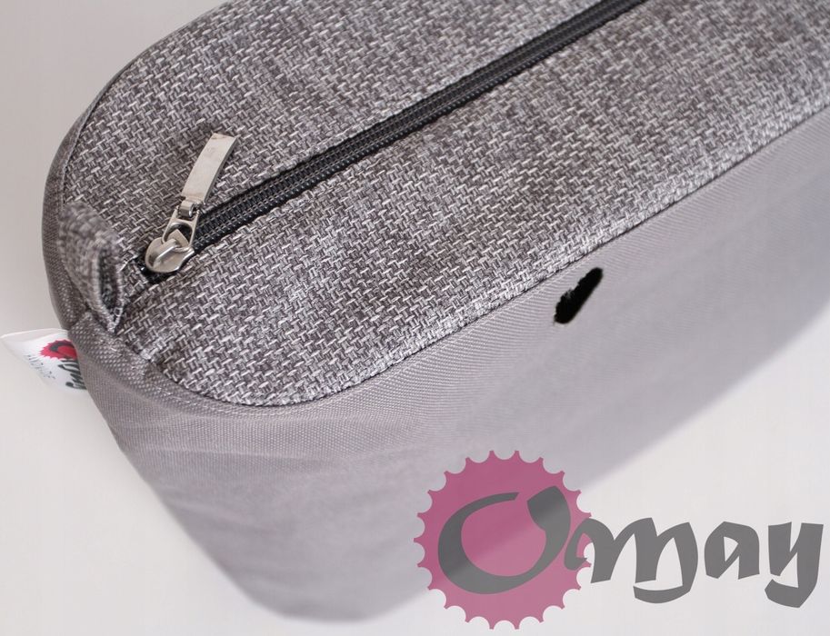 organizer OBAG STANDARD szara efektowna struktura 2 kieszenie OMAY