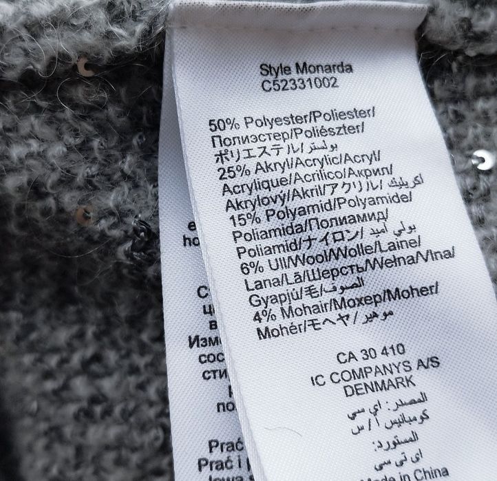 Вязаные свитера р.56-58 серого ОВЕРСАЙЗ и с паетками р.54-56 акриловы