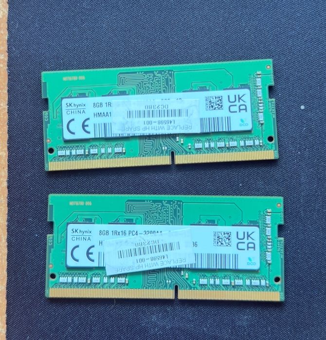 Оперативна памʼять для ігрового ноутбуаа DDR4 3200 MT/s 2шт по 8GB