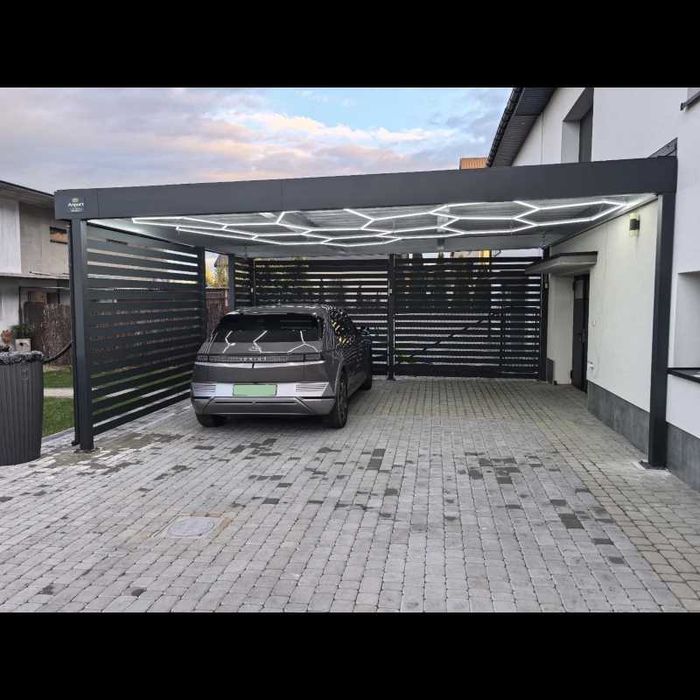 Carport 6x5,5, wiaty garażowe, wiata na samochód, wiata stalowa