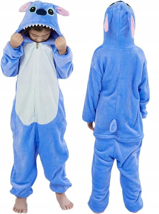 Strój Kigurumi piżama Stitch kostium na bal przebierańców rozm.116/122