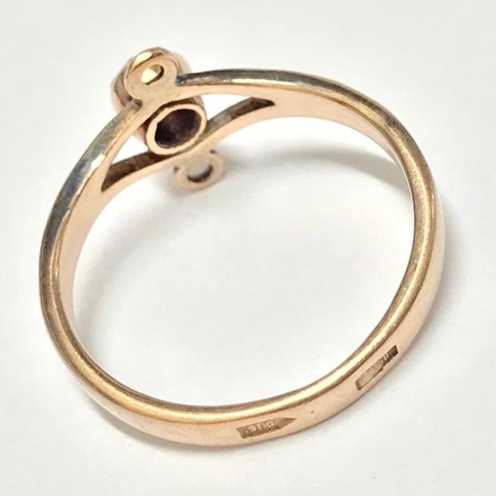 Złoty PIERŚCIONEK 14K cudny AMETYST fioletowy r.14