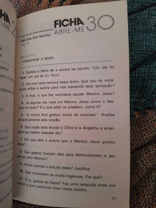 Fichas de trabalho