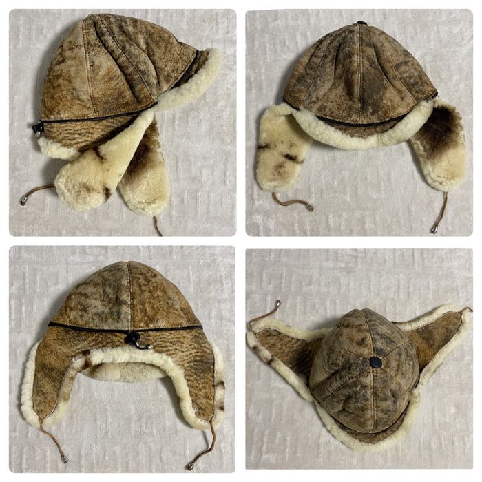 Шапка ушанка из натуральной овчины