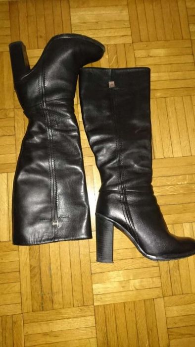 Zimowe ocieplane skorzane Kozaki Carinii 37