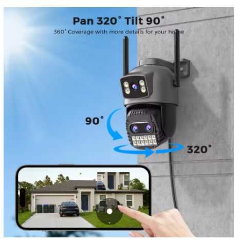 Câmara de Vigilância WIFI - Exterior Rotativa 10MP + Oferta Cartão