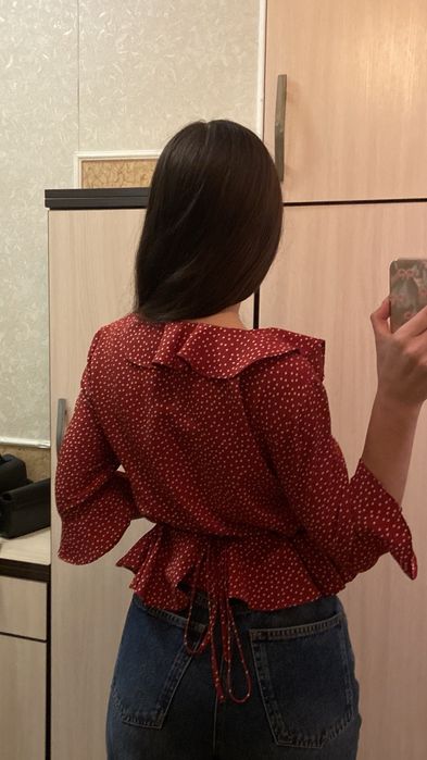 блуза в горошок