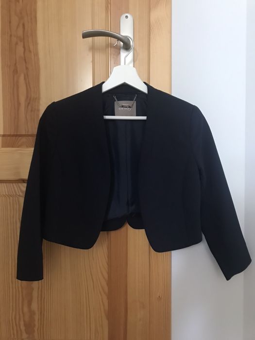 Krótki żakiet granatowy