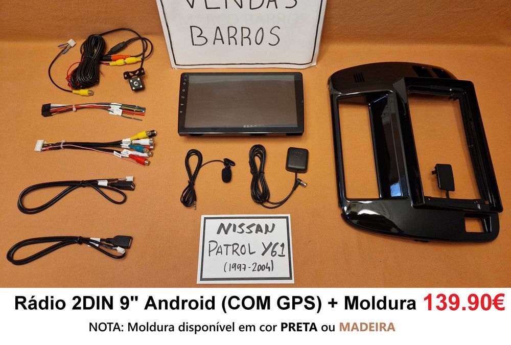 Rádio 2DIN 9" • NISSAN Patrol (1997 a 2010) • Android [4+32GB] Y61 GR