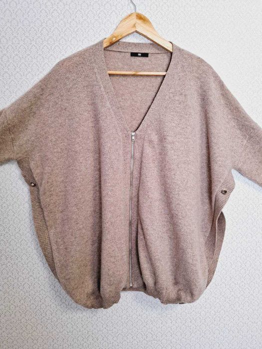 Кардиган кашеміровий Бежевий жіночий M& Paris M/L оверсайз