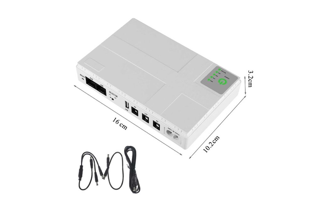 ДБЖ акумуляторний mini-UPS  для роутеру 12V / 9V / 5v 10 400 mAh
