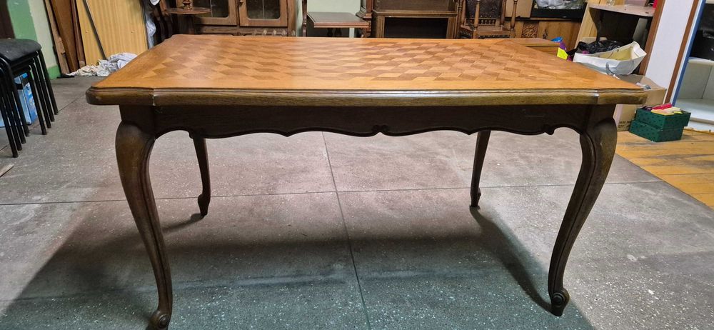 Stół Stary Antyk Dębowy Zgrabny Rozkładany W Bardzo Dobrym Stanie.