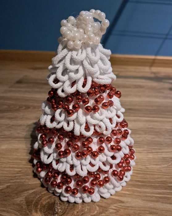 CENA ZA CAŁOŚĆ  Zestaw choinek. Świąteczne Włóczka sznurek  bawełniany