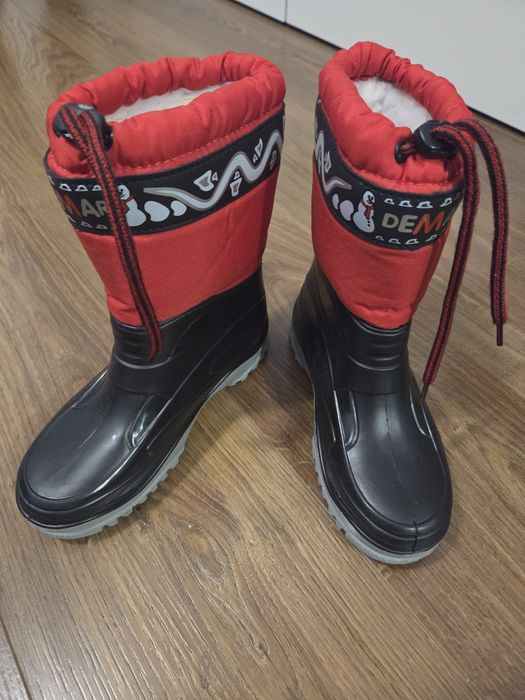 Kalosze Ocieplane Śniegowce Frost red  r. 32/33