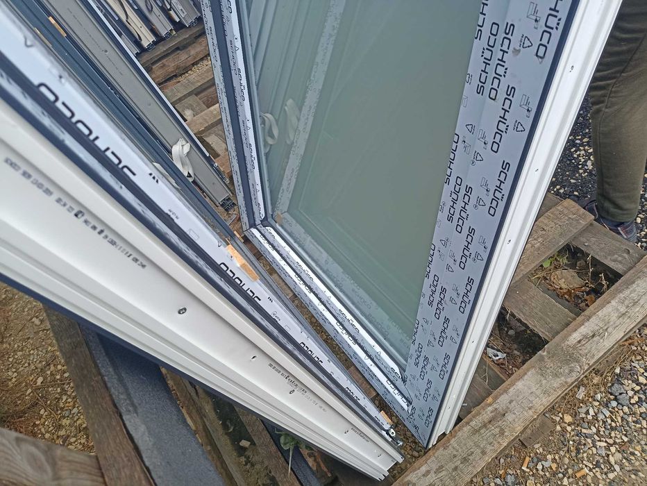 Okno pcv 88/149 antracyt obustronny