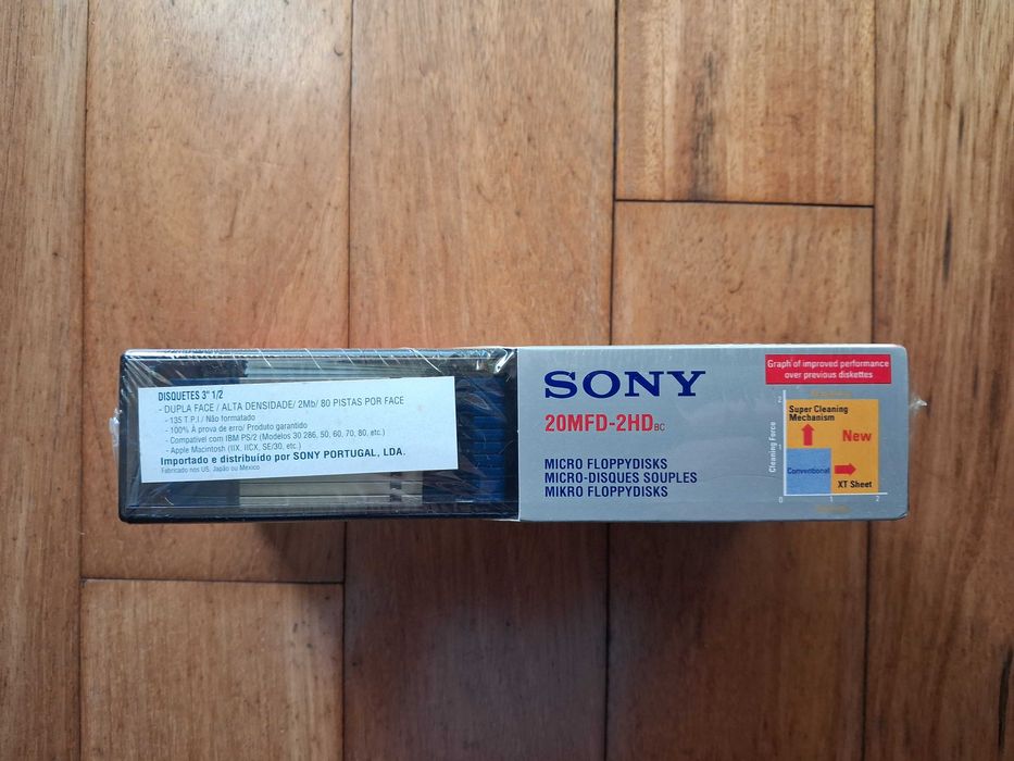 Caixa de 20 Disquetes Novas Sony 2HD 3.5" 2MB