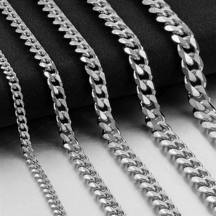 Colar Fio Pescoço Homem Aço Inox Stainless Steel Chain Necklace Rapper's Choker Fashion Jewelry