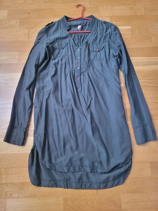 Dark Green Shirt Dress