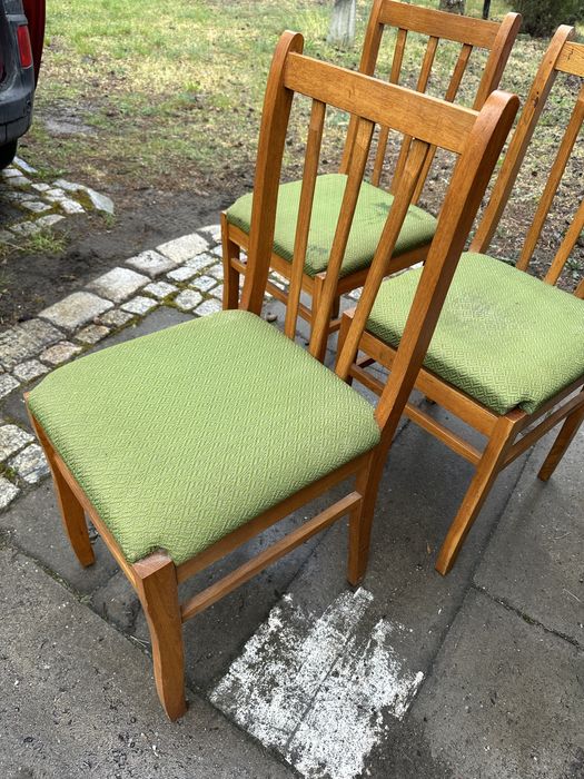 Stare zabytkowe krzesla RETRO antyk PRL dębowe