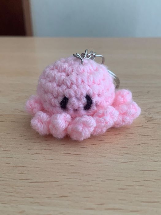 Porta-Chaves em Crochet Amigurumi Polvo (Feito à Mão)