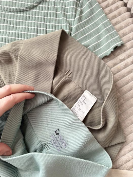 Велосипедки в рубчик оливкові, мятні в рубчик для спорту S/M