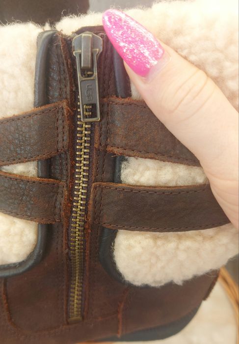 Botki skórzane,ocieplane UGG - rozmiar 37