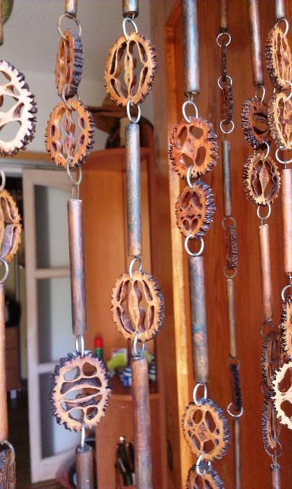 Дверной занавес из бамбука и маньчжурского ореха