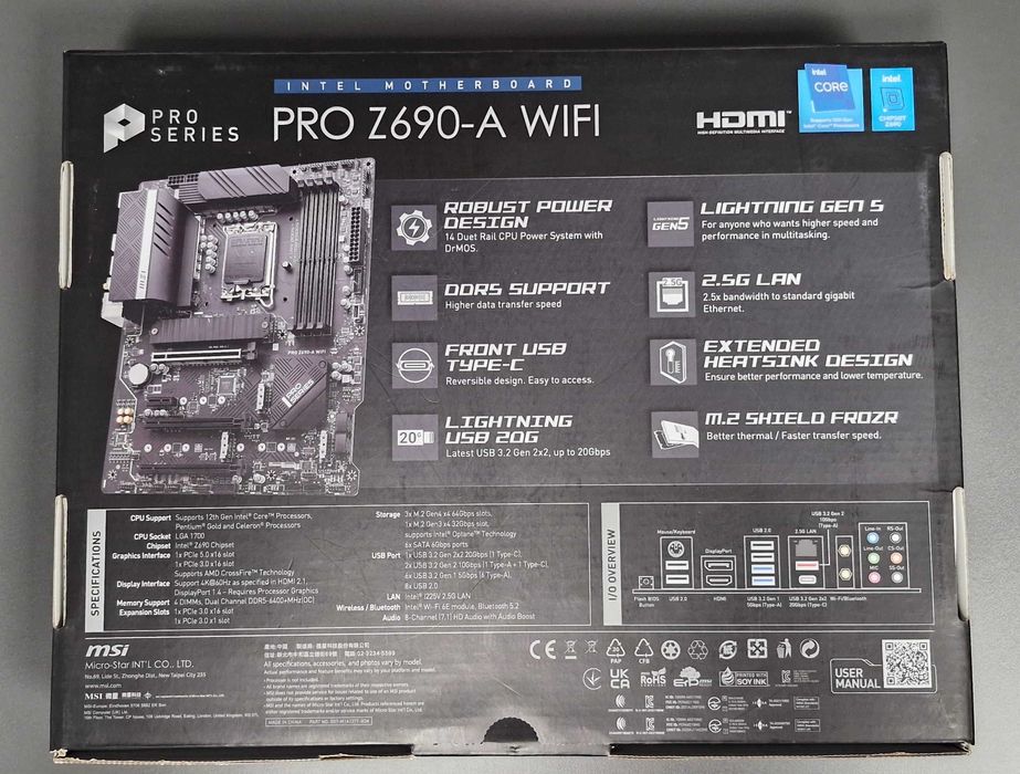 Płyta Główna MSI PRO Z690-A WIFI DDR5