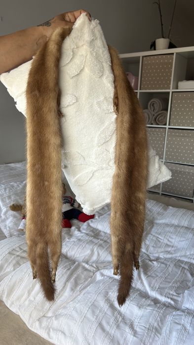 Estolas vintage em pele de Marta/Vison-par raro e autentico
