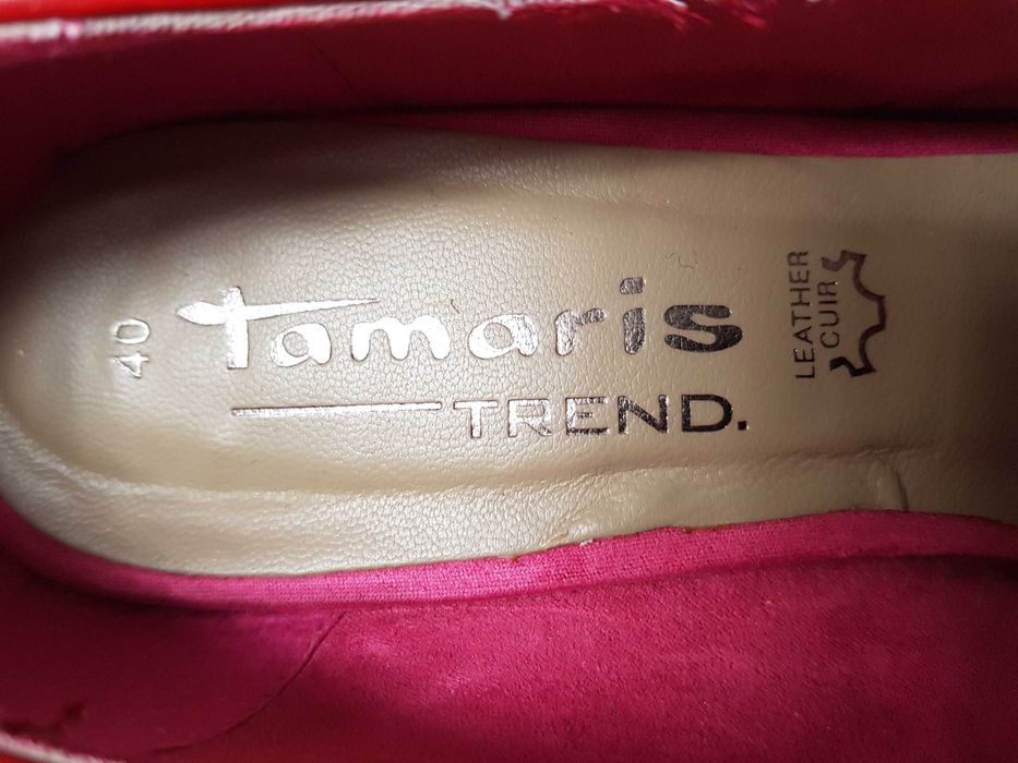 Tamaris - seksowne szpilki czółenka na platformie - r. 40