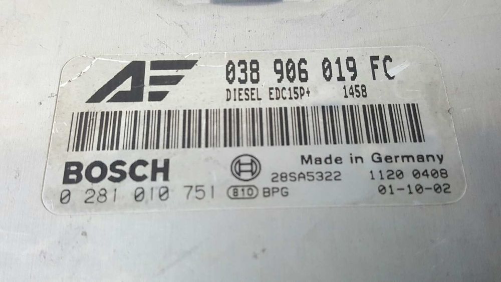 CENTRALINA DO MOTOR UCE VOLKSWAGEN SHARAN (7M6/7M9) 1.9 TDI