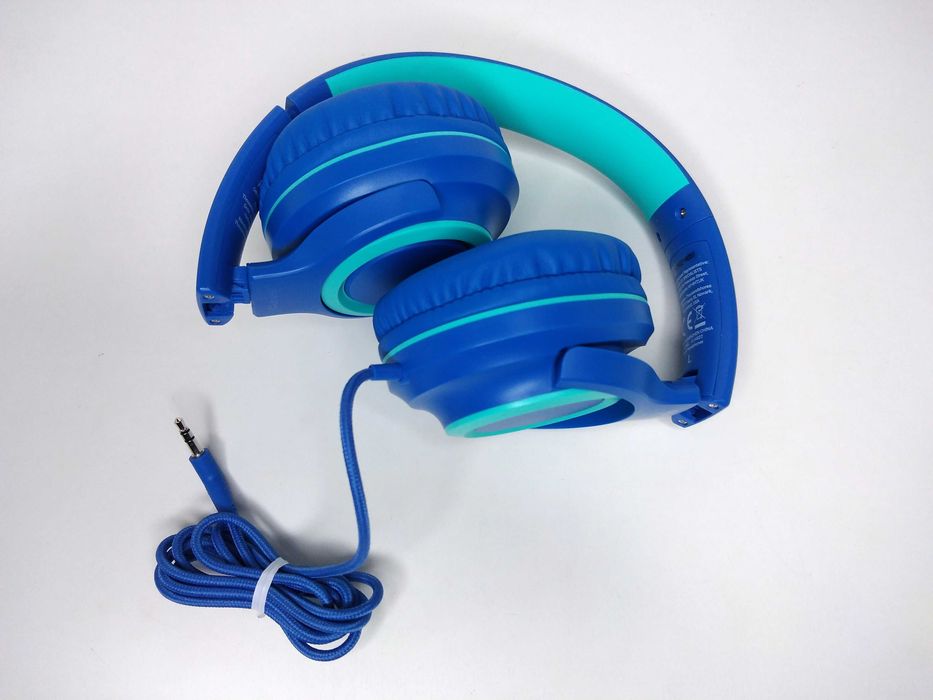 Słuchawki Dla Dzieci 2 Pary, Regulowane, Składane - Miętowo-Niebieskie