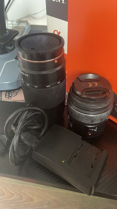 Aparat Sony a330 z obiektywami