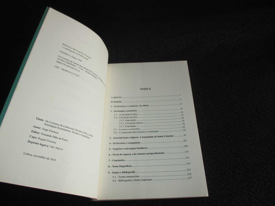 Livro Os Livreiros de Lisboa nos Séculos XVI e XVII Jorge Fonseca