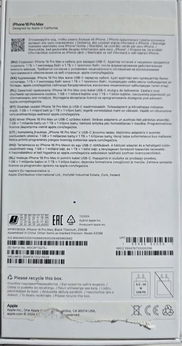 Iphone 16 PRO MAX