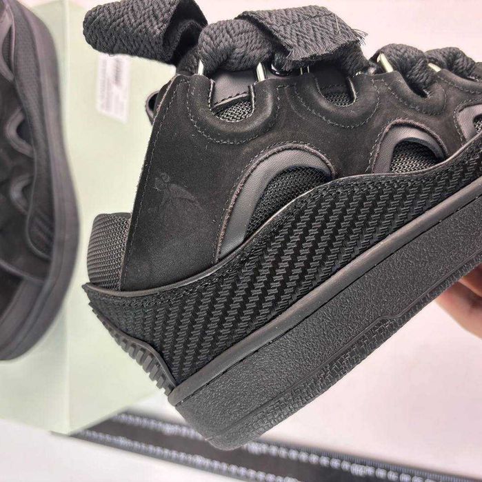(БЕЗ ПЕРЕДОПЛАТИ)Lanvin Curb Sneakers ланвін карб снікерс чорні опіум