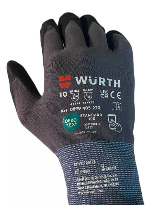НОВІ‼️Рукавиці захисні Würth MULTIFIT NITRILE 9 10 Uvex Maxiflex