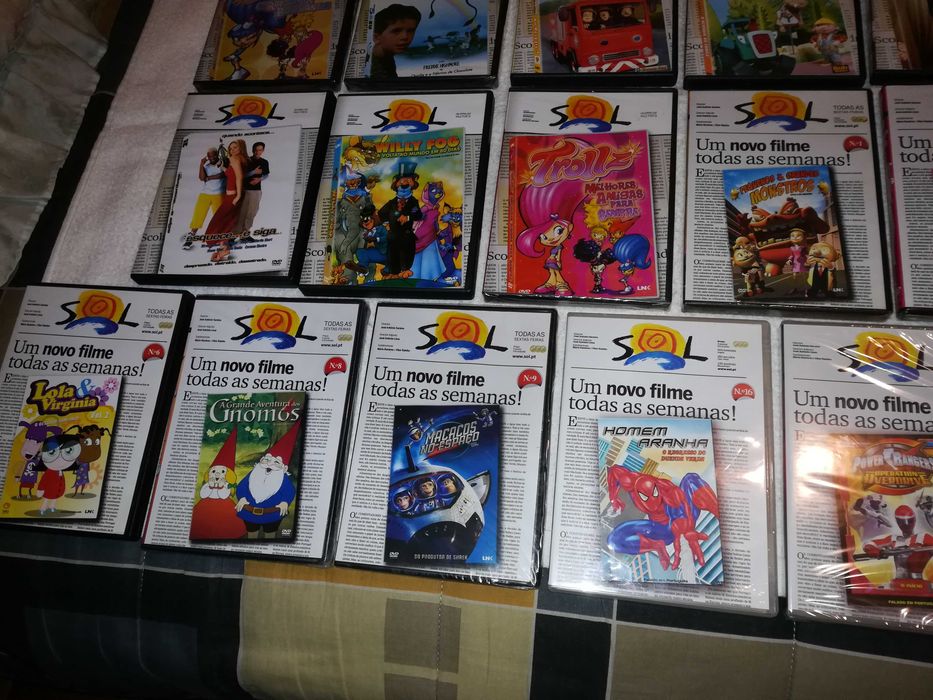 filmes de animação em dvd coleção do jornal sol (números das 3 séries)