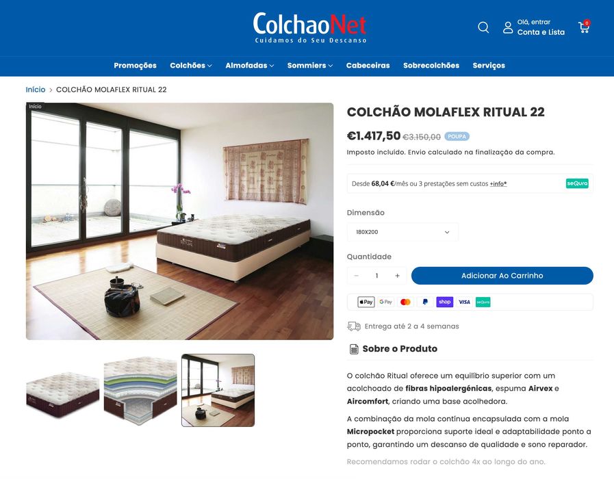 Colchão Molaflex Ritual 22 200x180