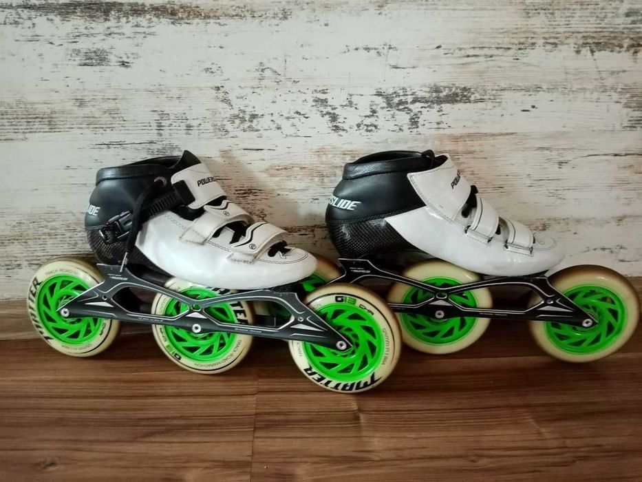 Ролики POWERSLIDE Samurai для спідскейтингу 3х125 + рама 4х110, р. 25