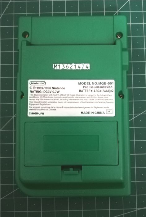 Game boy pocket verde ecrã ips