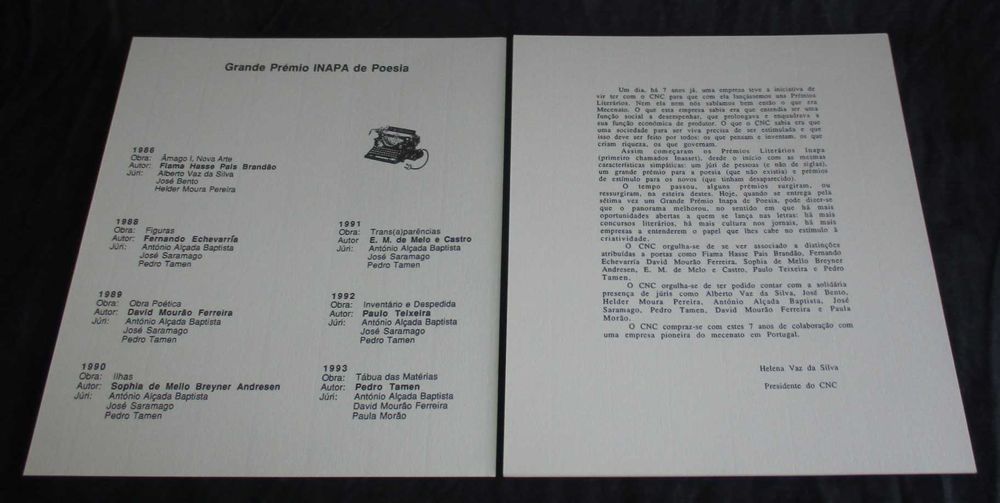 Livro Grande Prémio Inapa de Poesia Galeria Fernando Pessoa