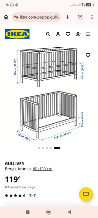 Berço infantil super novo