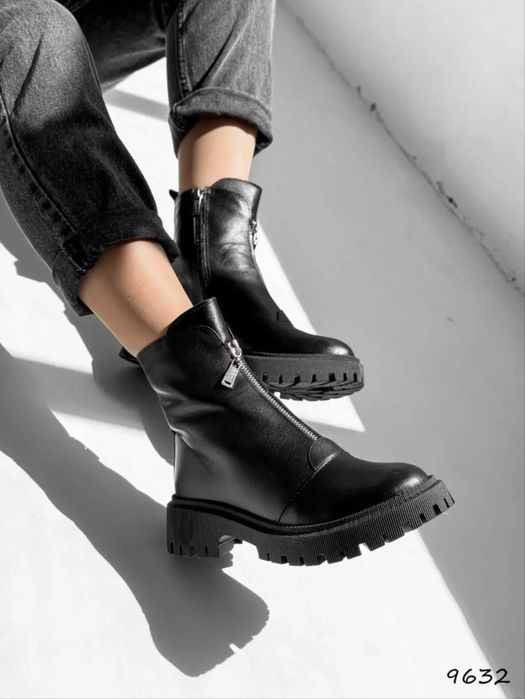 Боітінки жіночі демі з натуральноі шкіри