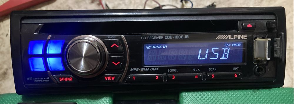 Автомагнитолла Alpine CDE-100EUB с usb