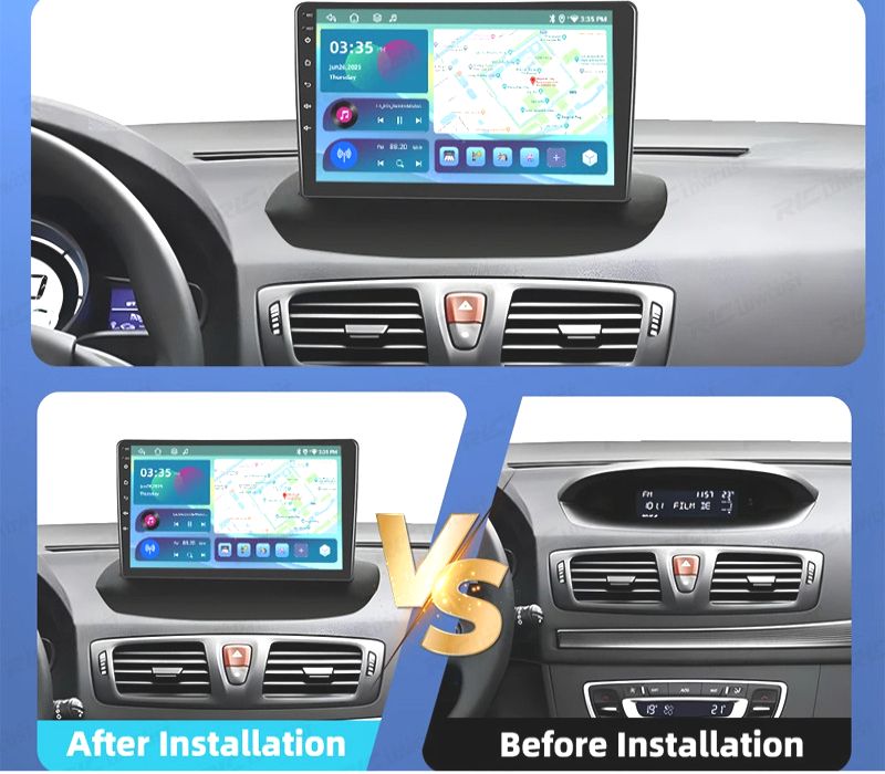 RÁDIO GPS ANDROID 13 RENAULT MEGANE 08-14