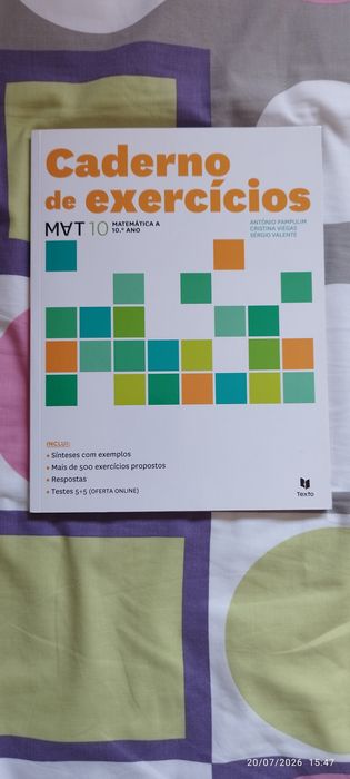 Caderno de exercícios de matemática