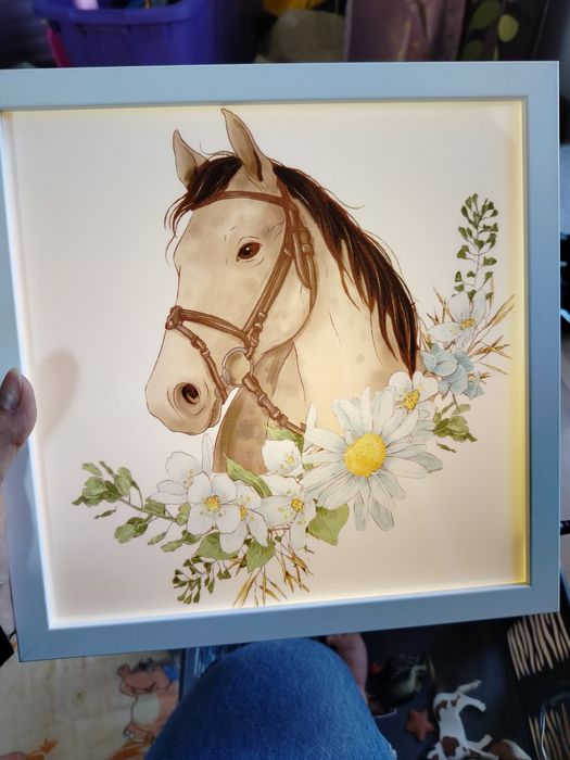 Lampka nocna  obraz LED podświetlana