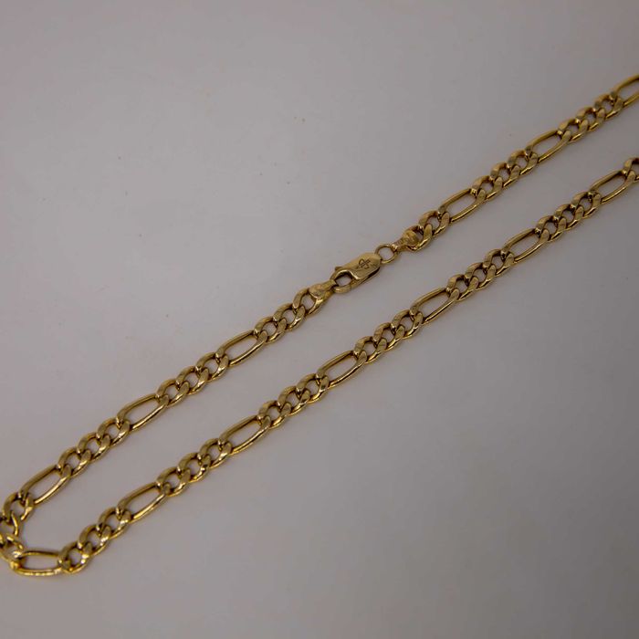 Złoty łańcuszek 585 11,00gram 46cm Figaro 5mm WYSYŁKA GRATIS