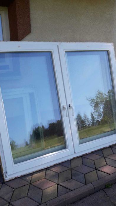 Okno drewniane białe 180/145